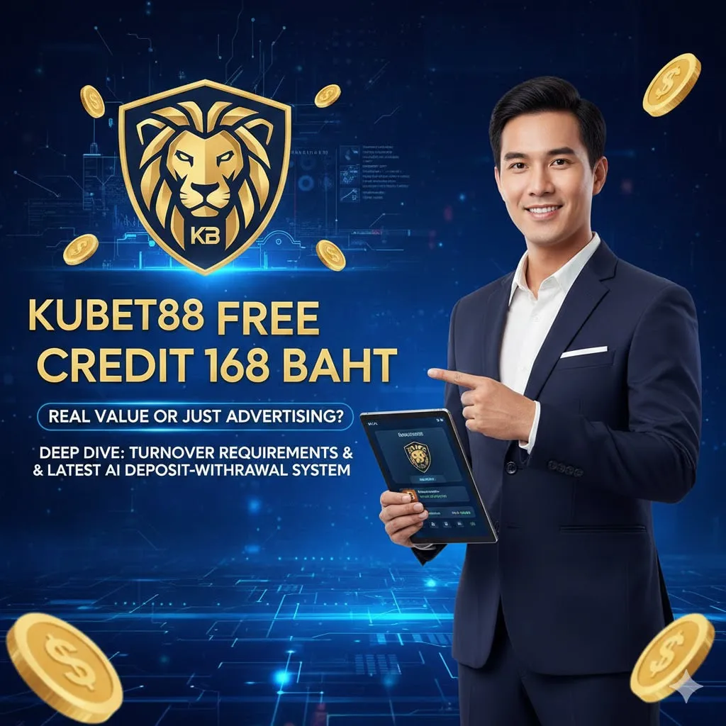 KUBET88 เครดิตฟรี 168 บาท: คุ้มจริงหรือแค่โฆษณา? เจาะลึกยอดเทิร์นโอเวอร์และระบบฝาก-ถอน AI ล่าสุด